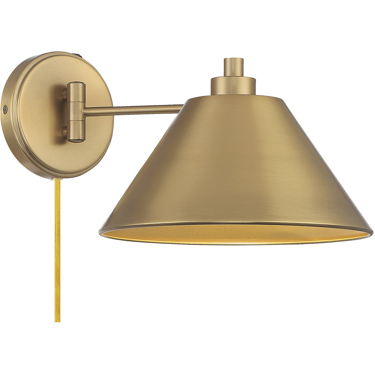 Meridian 1-Light Wall Sconce in Natural Brass M90086NB