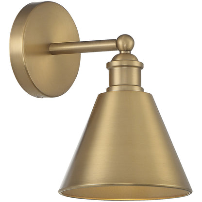 Meridian 1-Light Wall Sconce in Natural Brass M90087NB