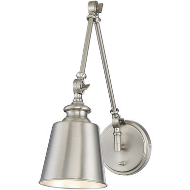 Meridian Lite Trends 1-Light Adjustable Wall Sconce in Brushed Nickel (Set of 2) M90089BN