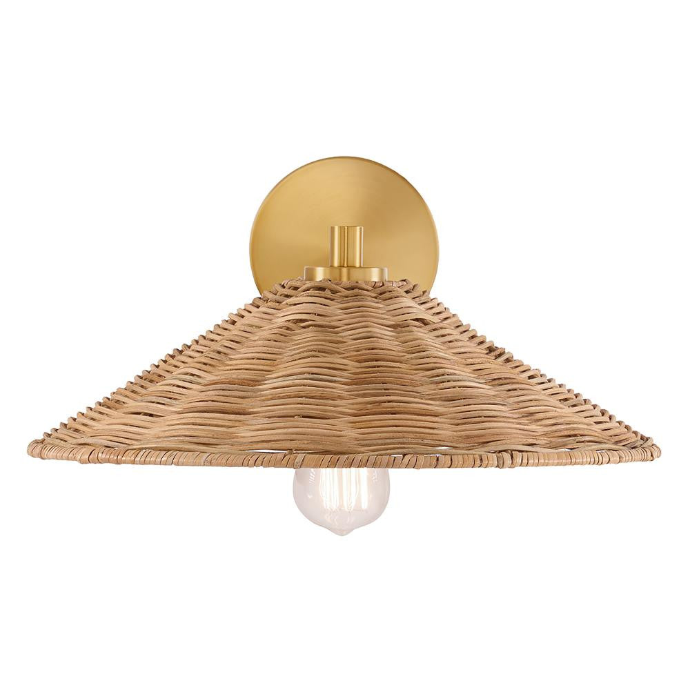 Meridian Lite Trends 1-Light Wall Sconce in Natural Brass M90106NB