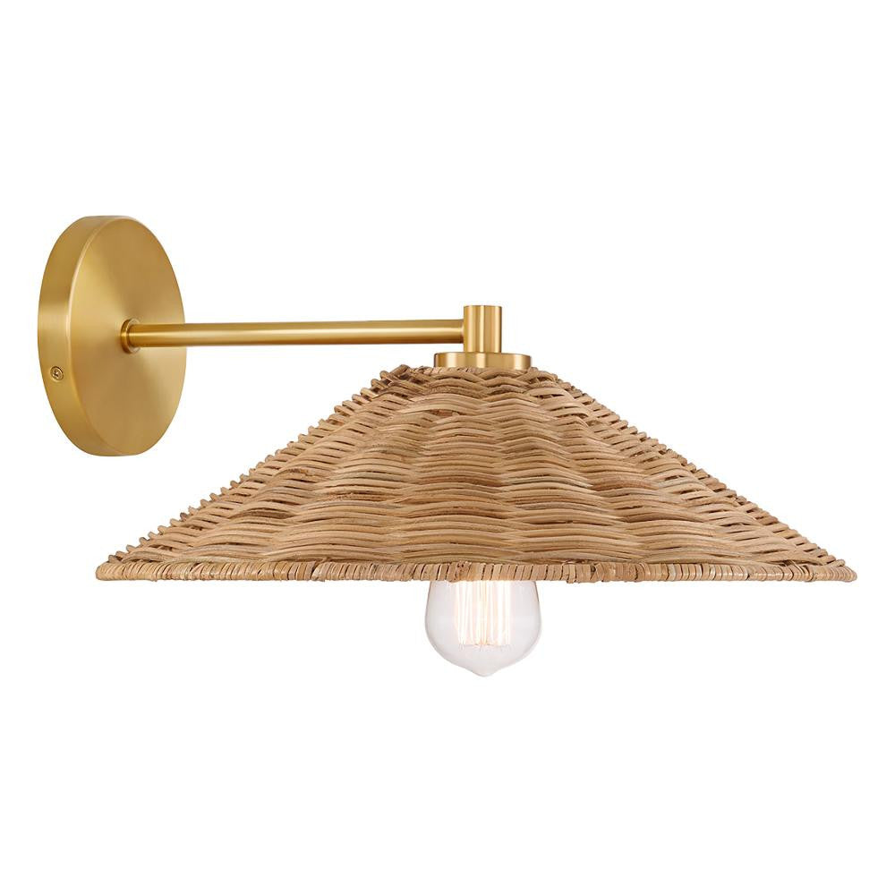 Meridian Lite Trends 1-Light Wall Sconce in Natural Brass M90106NB