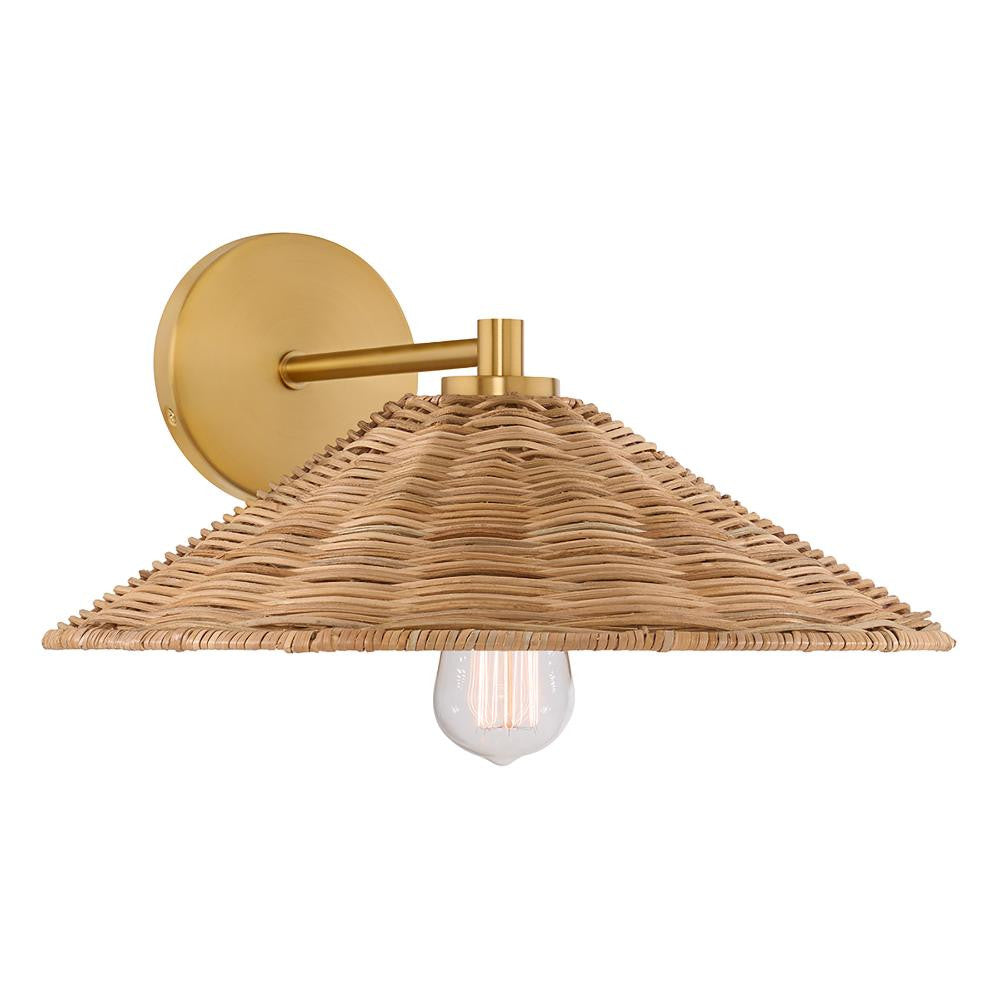 Meridian Lite Trends 1-Light Wall Sconce in Natural Brass M90106NB