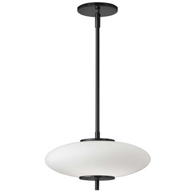 Dainolite 16W Pendant Matte Black with Opal Glass MAD-121LEDP-MB