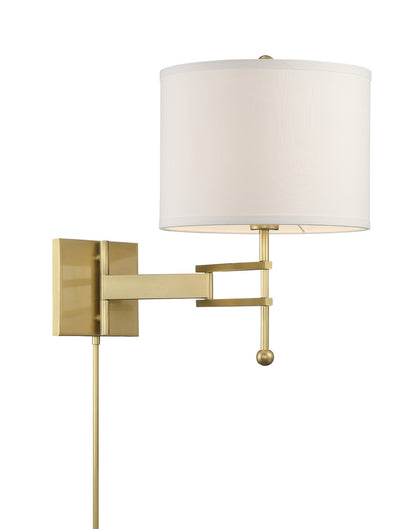 Crystorama Marshall 1 Light Aged Brass Wall Mount MAR-A8031-AG