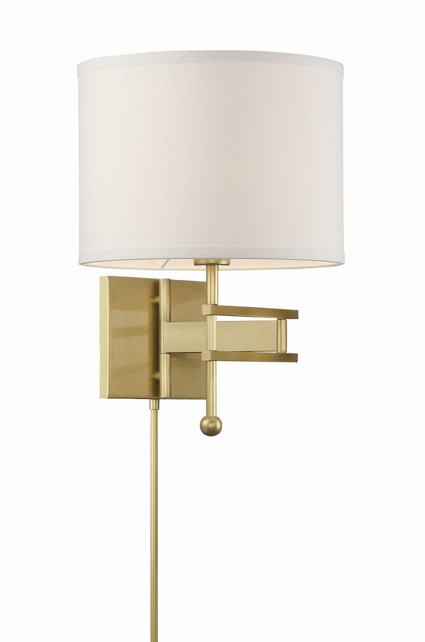 Crystorama Marshall 1 Light Aged Brass Wall Mount MAR-A8031-AG