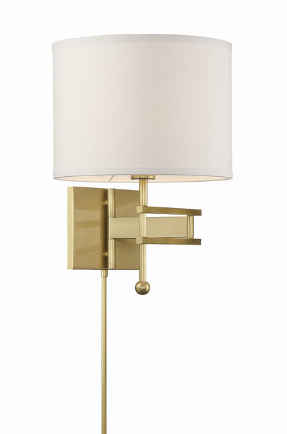 Crystorama Marshall 1 Light Aged Brass Wall Mount MAR-A8031-AG