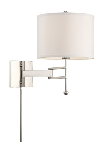 Crystorama Marshall 1 Light Polished Nickel Wall Mount MAR-A8031-PN