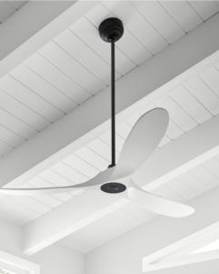 Visual Comfort Fan Maverick 60" LED Ceiling Fan - Matte White, Handheld Remote, 6-speed, Reverse and Dimmer, indoor/outdoor 3MAVR60RZWD