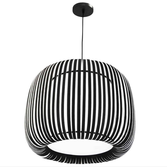 Dainolite 1 Light Pendant Slit Shade JTone Black Black MIA-181P-797