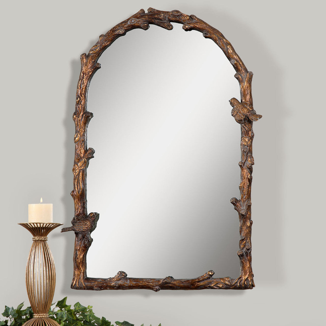 Uttermost Paza Antique Gold Arch Mirror 13774