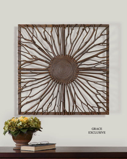 Uttermost Josiah Square Wooden Wall Art 13777