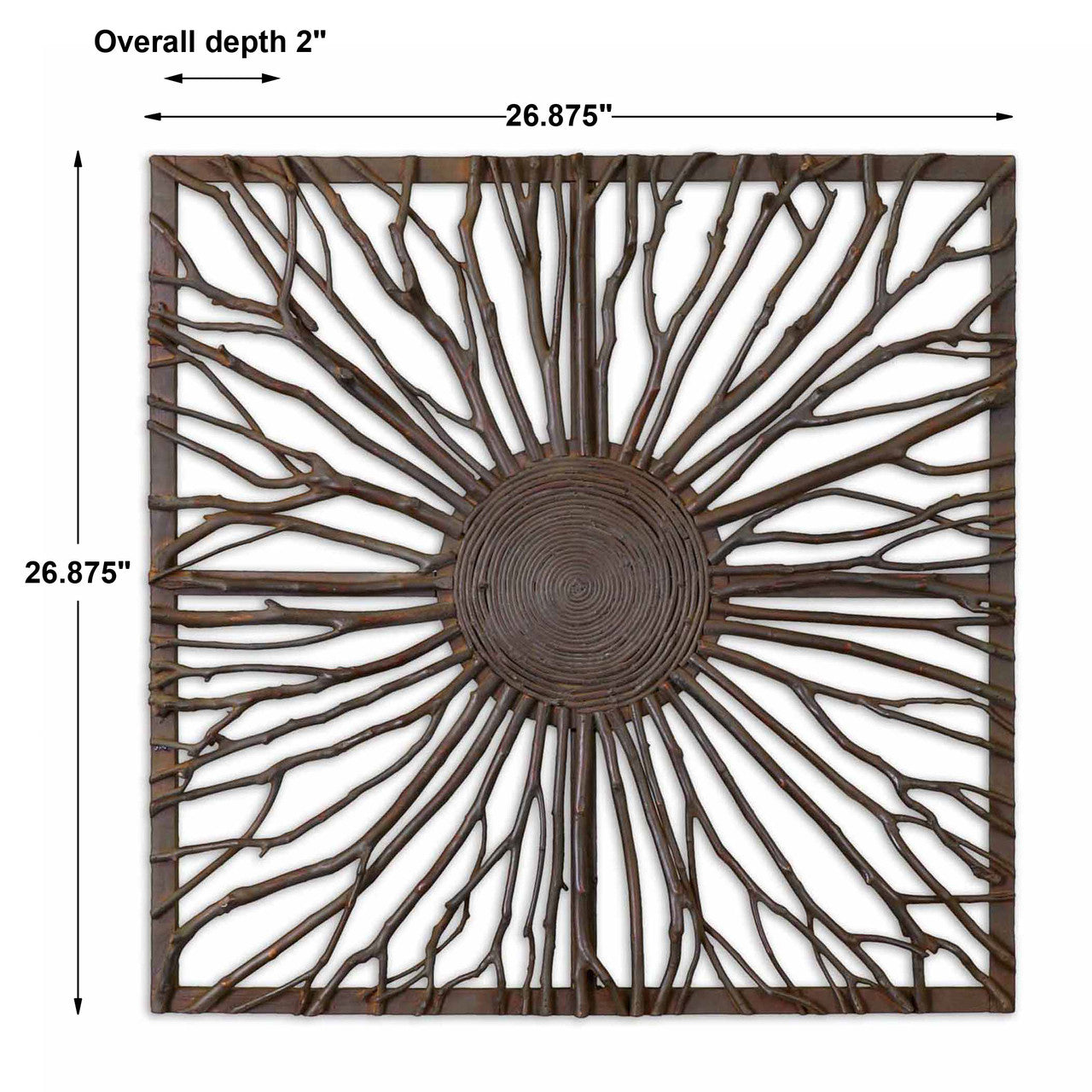 Uttermost Josiah Square Wooden Wall Art 13777