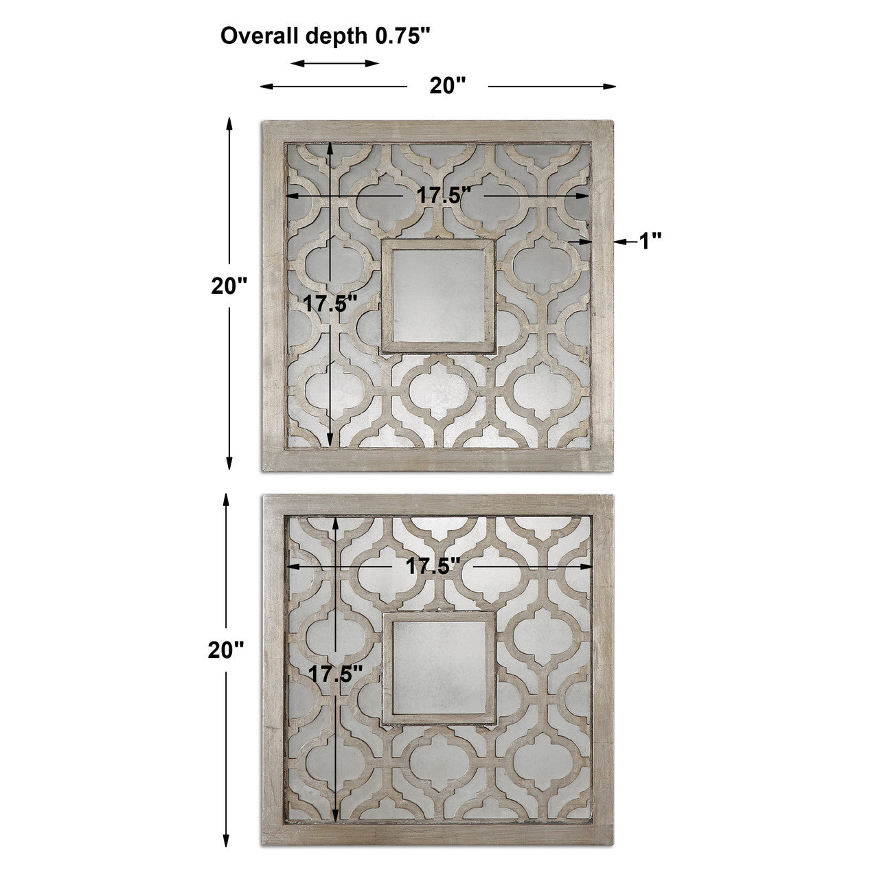 Uttermost Sorbolo Squares Decorative Mirror Set/2 13808