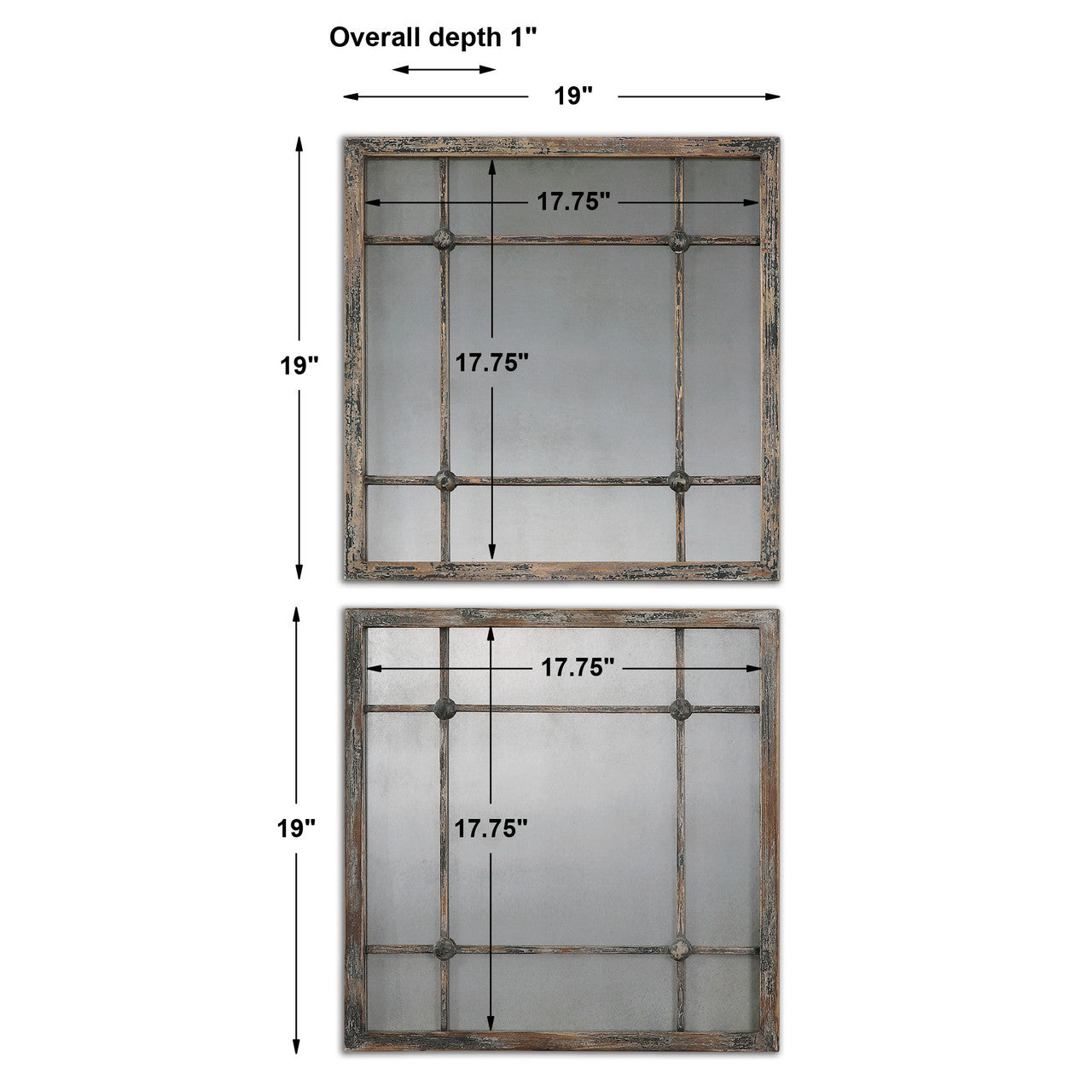 Uttermost Saragano Square Mirrors Set/2 13845