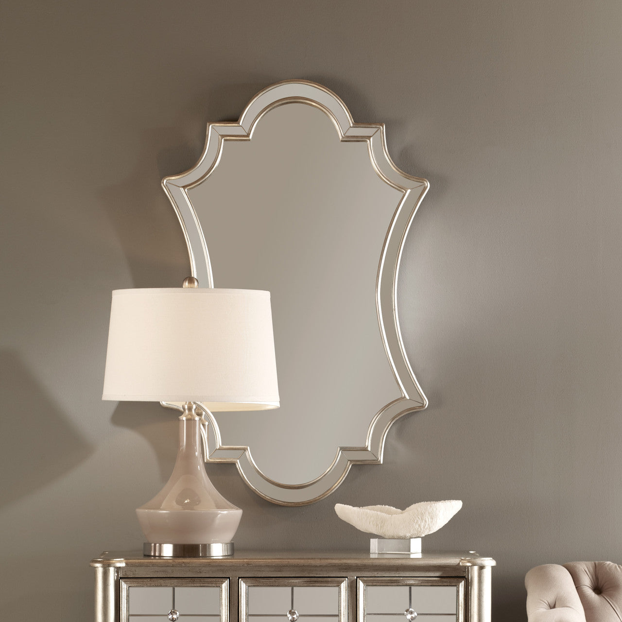 Uttermost Elara Antiqued Silver Wall Mirror 08134