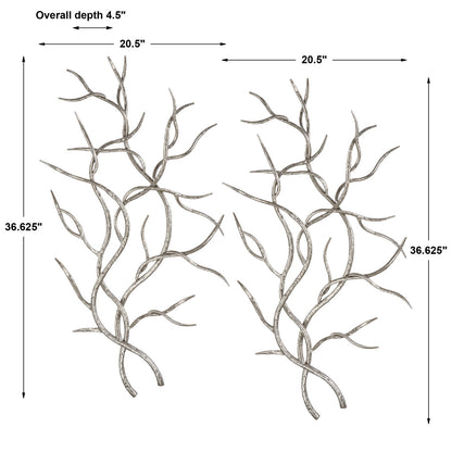 Uttermost Silver Branches Wall Art S/2 04053