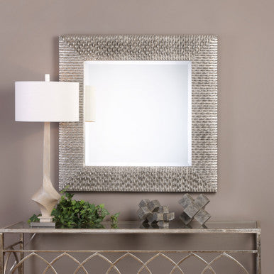 Uttermost Cressida Distressed Silver Square Mirror 09135