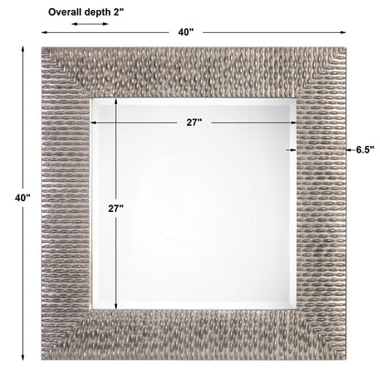 Uttermost Cressida Distressed Silver Square Mirror 09135