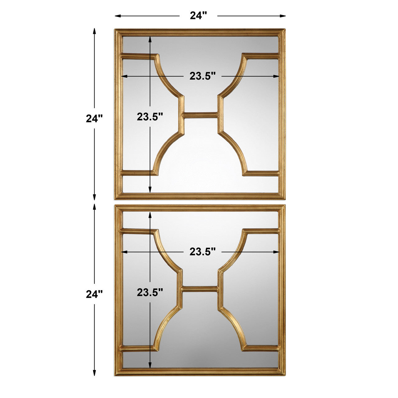 Uttermost Misa Gold Square Mirrors S/2 09268