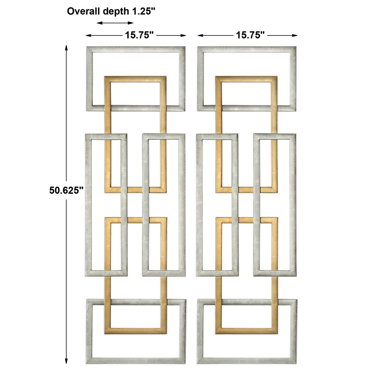 Uttermost Erin Geometric Wall Art, S/2 04145