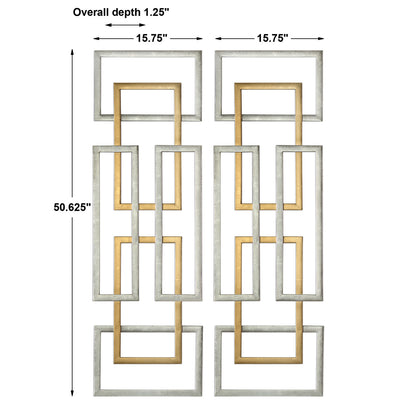 Uttermost Erin Geometric Wall Art, S/2 04145