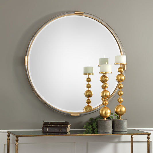 Uttermost Mackai Round Gold Mirror 09333