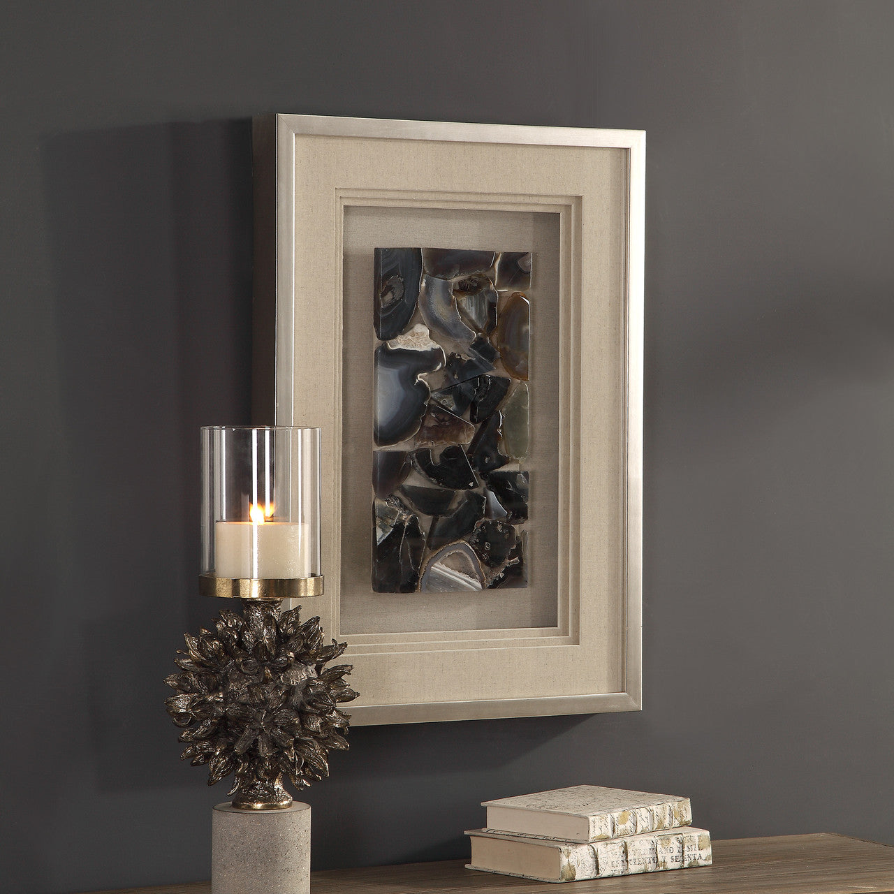 Uttermost Seana Agate Stone Shadow Box 04162