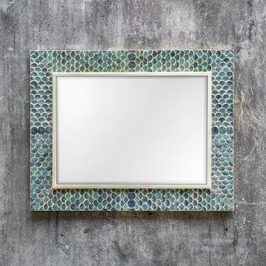 Uttermost Makaria Coastal Blue Mirror 08157