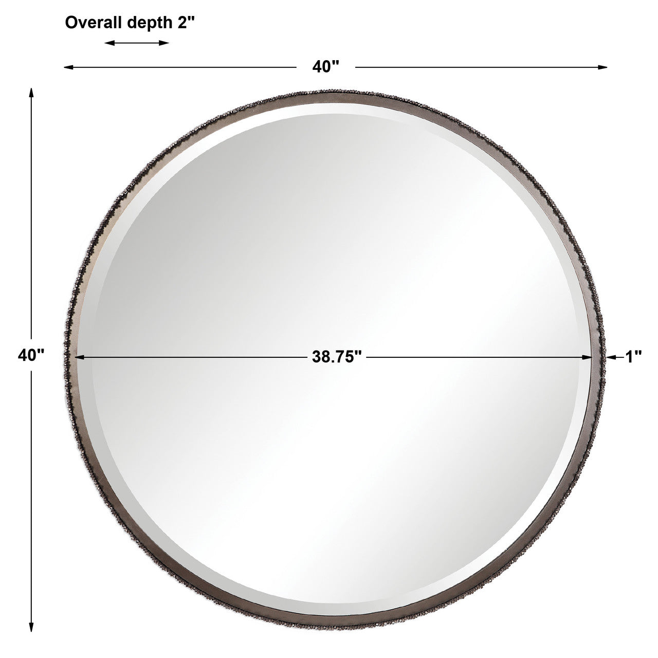 Uttermost Ada Round Steel Mirror 09496