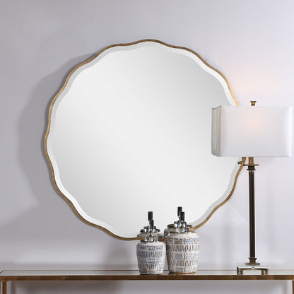 Uttermost Aneta Gold Round Mirror 09611