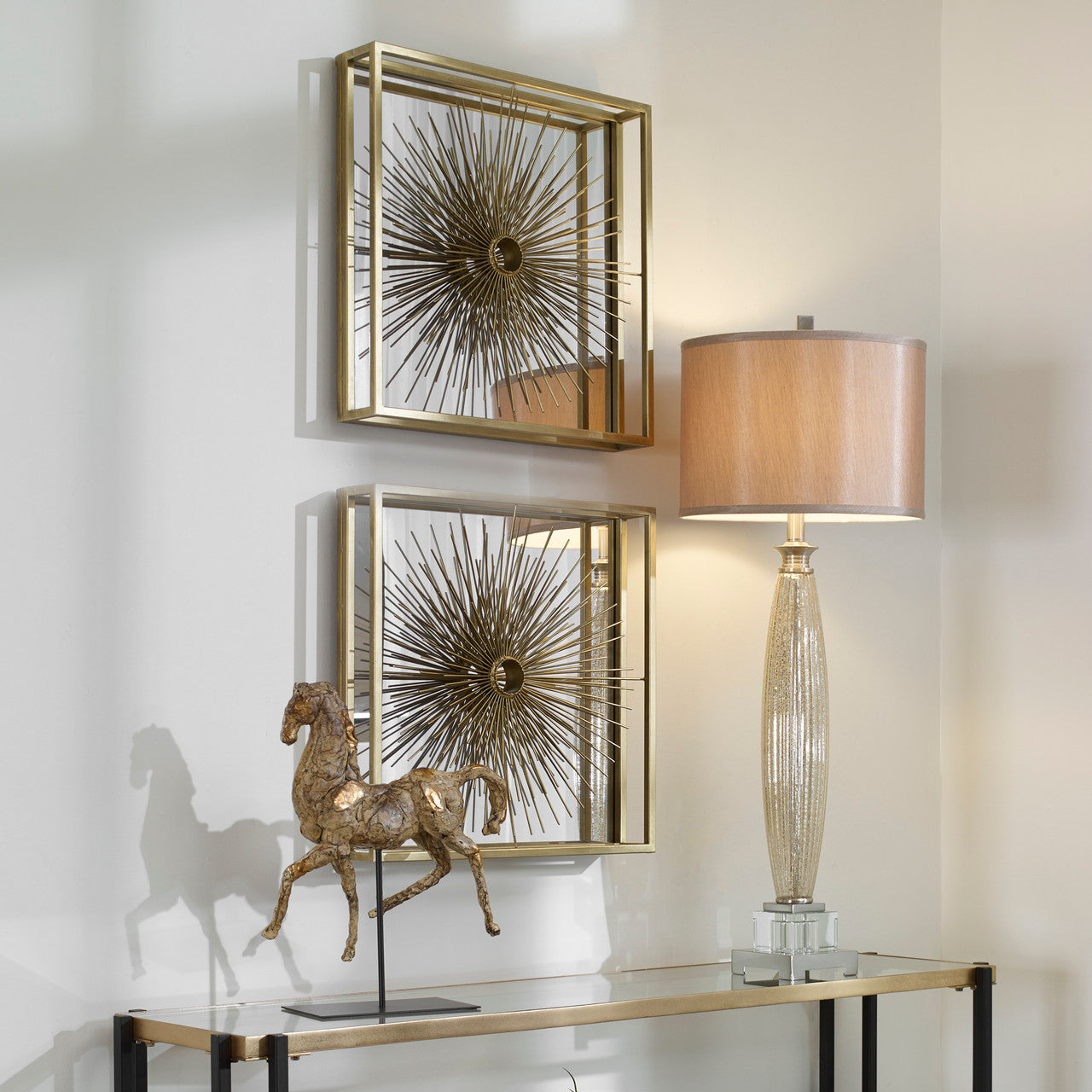 Uttermost Starlight Mirrored Brass Wall Decor 04304