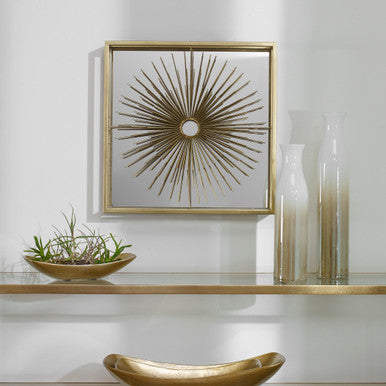 Uttermost Starlight Mirrored Brass Wall Decor 04304