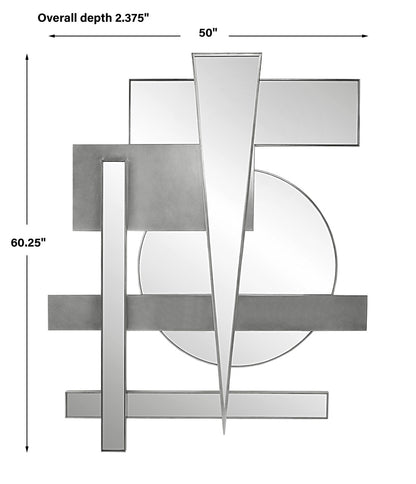 Uttermost Wedge Mirrored Modern Wall Decor 04306