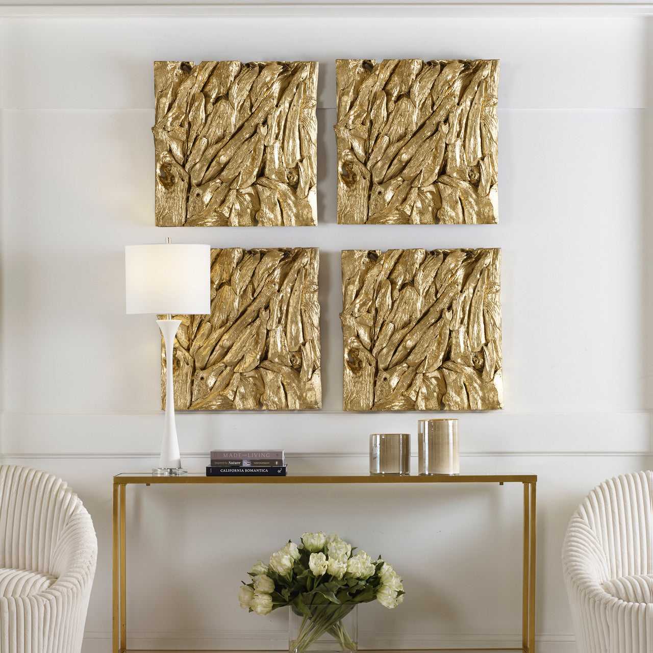 Uttermost Rio Gold Wood Wall Decor 04327