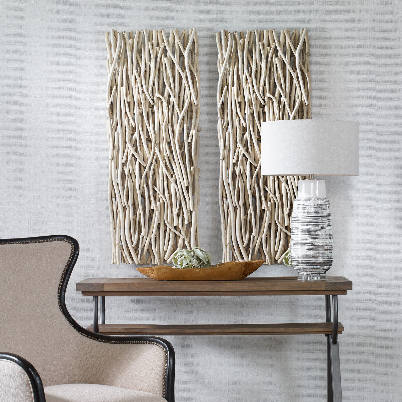 Uttermost Gathered Teak Bleached Wood Wall Decor 04326