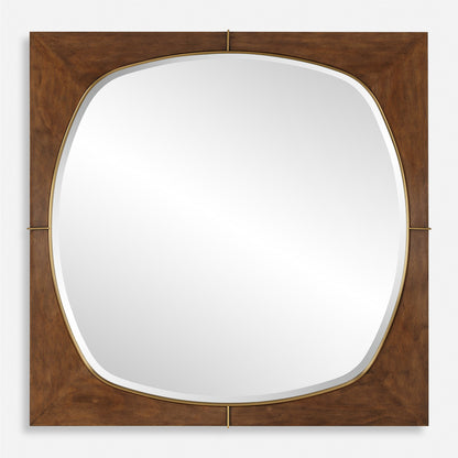 Uttermost Garonne Square Walnut Mirror 09973