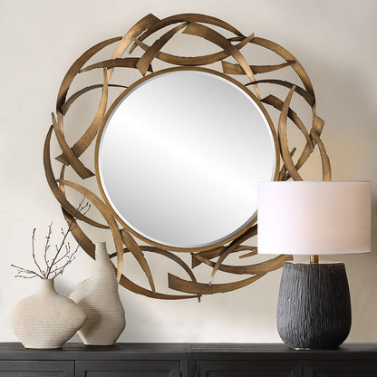 Uttermost Cutting Edge Bronze Round Mirror 08181