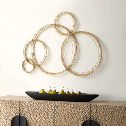 Uttermost Golden Bubbles Metal Wall Decor 04369