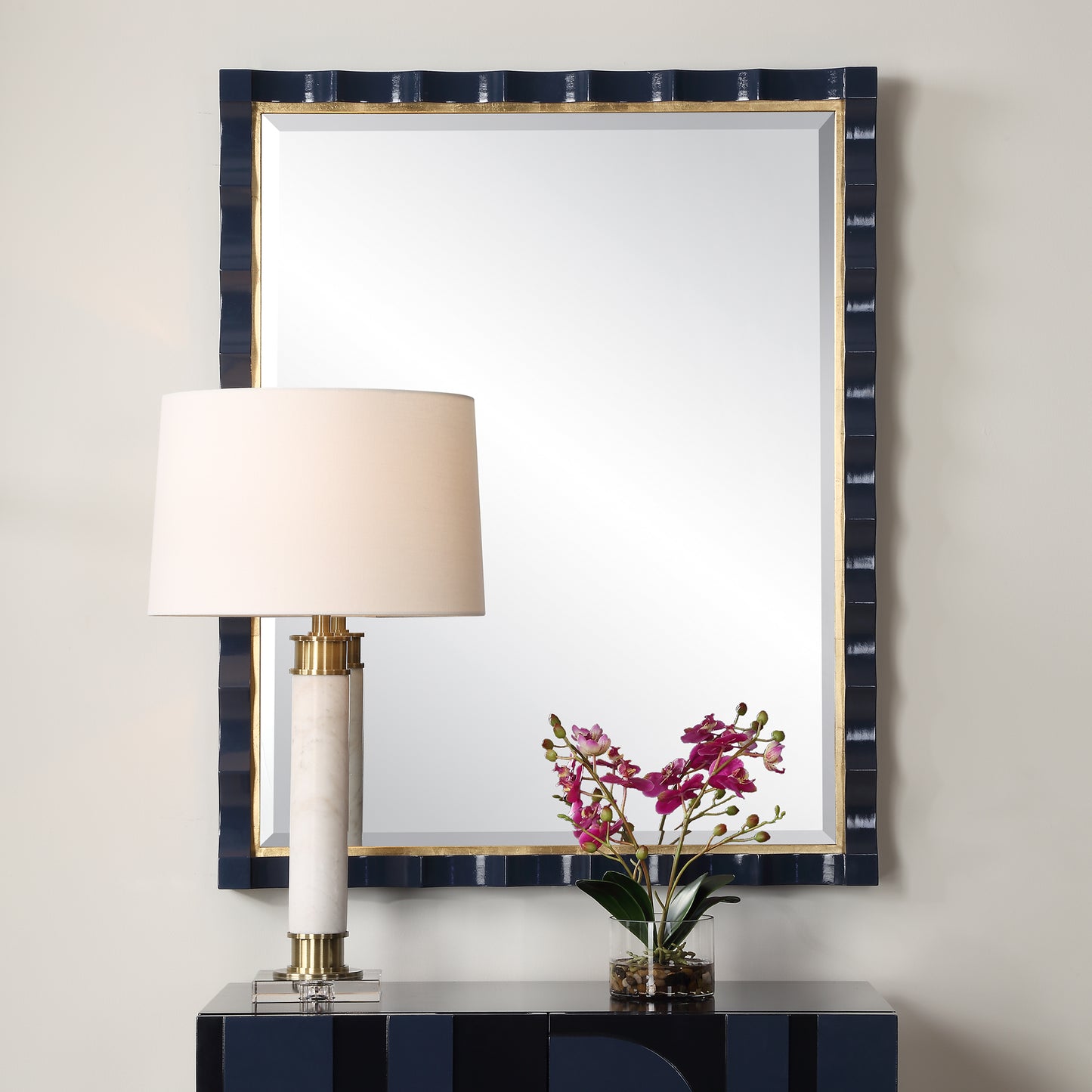 Uttermost Gulf Navy Blue Mirror 08207