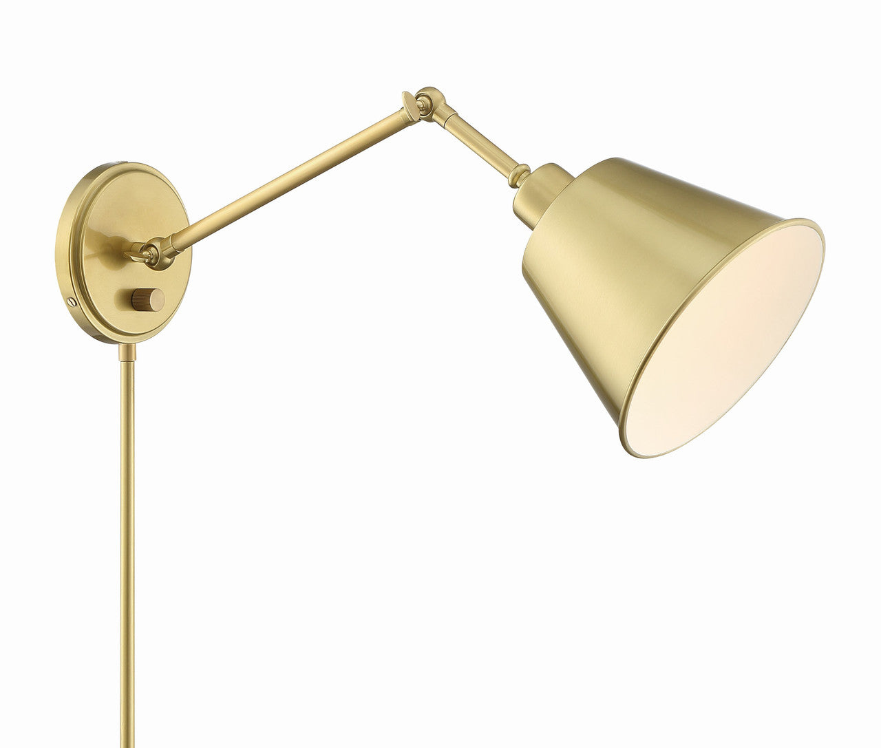 Crystorama Mitchell 1 Light Aged Brass Wall Mount MIT-A8020-AG