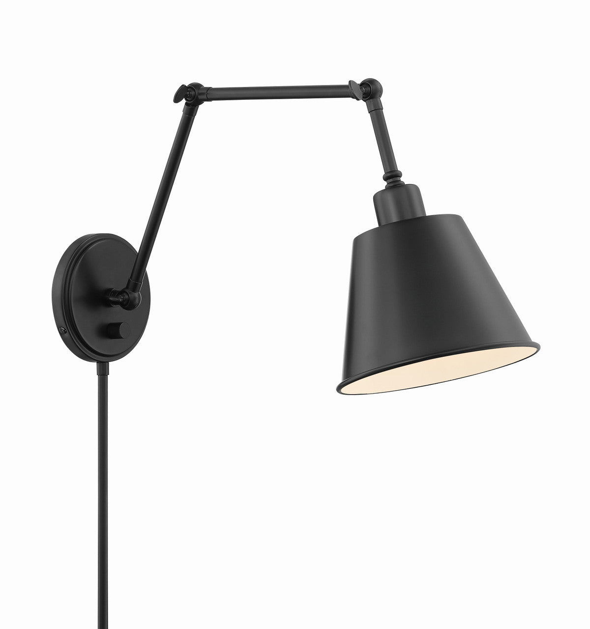 Crystorama Mitchell 1 Light Matte Black Wall Mount MIT-A8021-MK