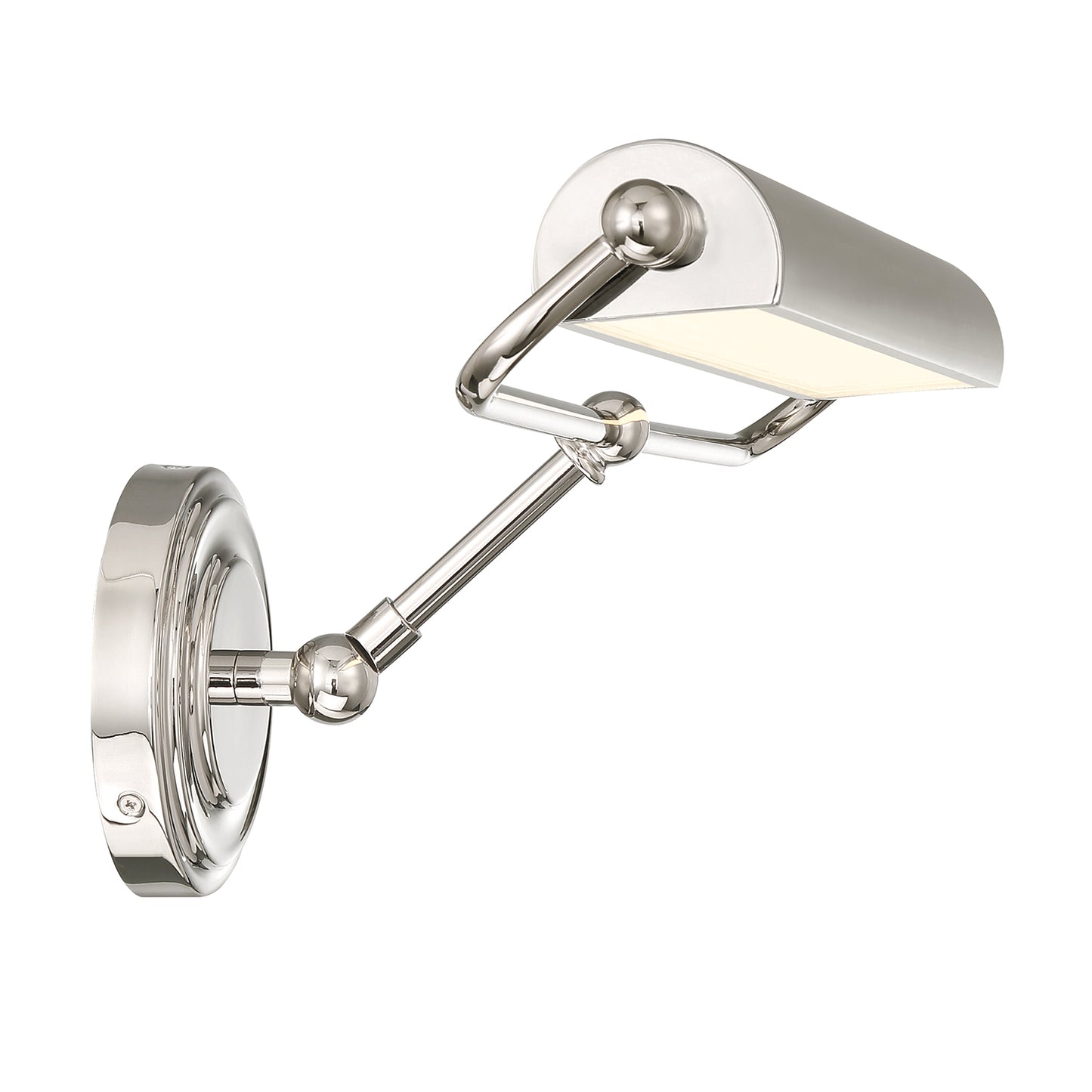 Crystorama Miller Integrated LED Polished Nickel Sconce MLR-202-PN