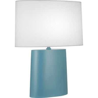 Robert Abbey  Matte Steel Blue Victor Table Lamp in Matte Steel Blue Glazed Ceramic MOB03