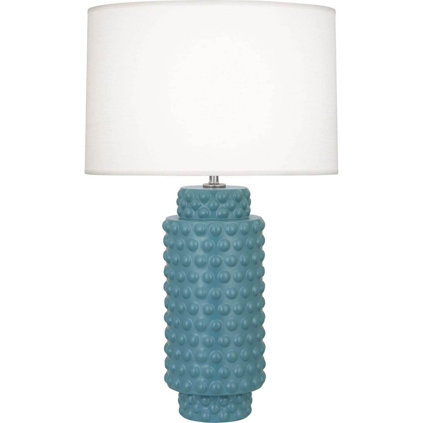 Robert Abbey  Matte Steel Blue Dolly Table Lamp in Matte Steel Blue Glazed Textured Ceramic MOB08