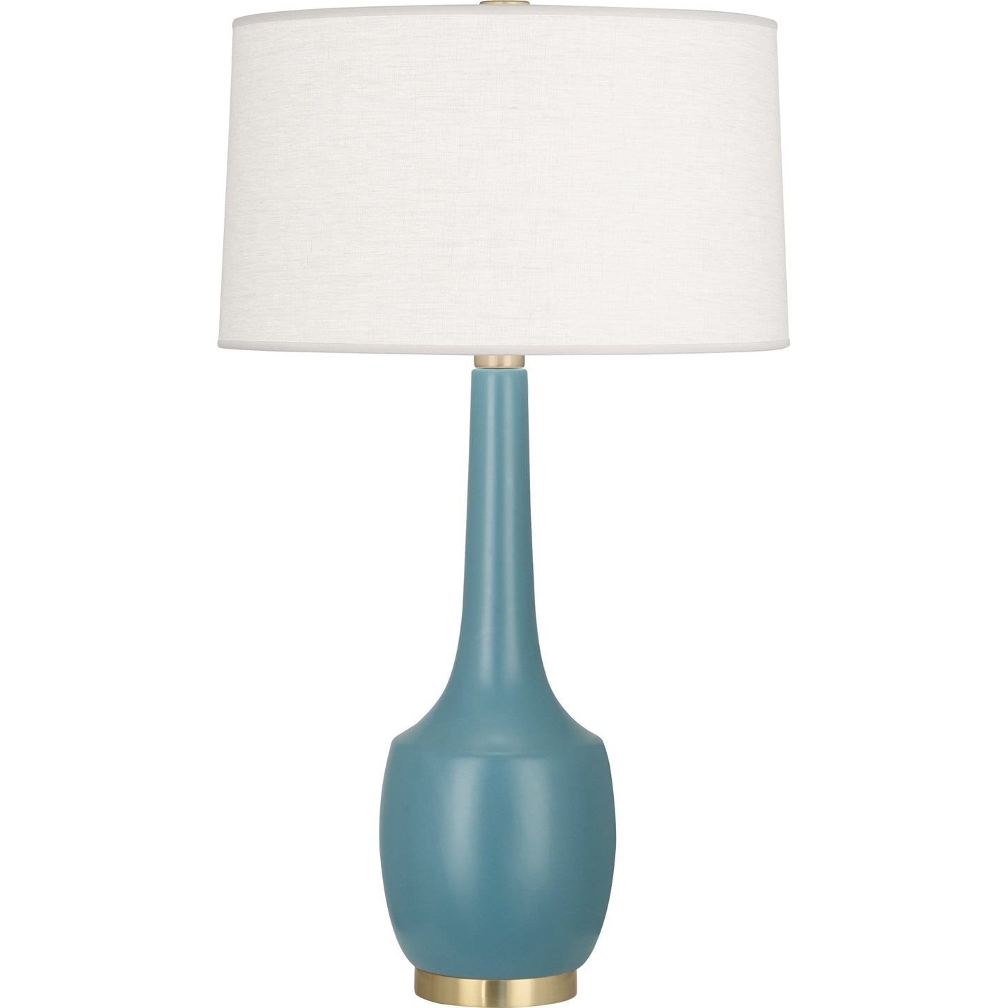 Robert Abbey  Matte Steel Blue Delilah Table Lamp in Matte Steel Blue Glazed Ceramic MOB70