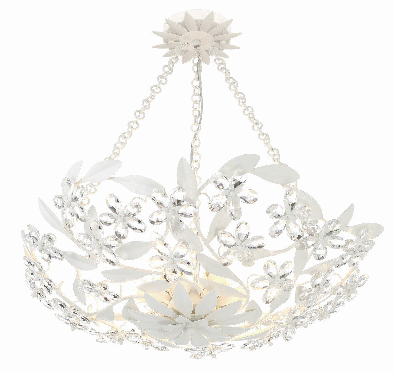 Crystorama Marselle 6 Light Matte White Semi Flush Mount MSL-306-MT_CEILING