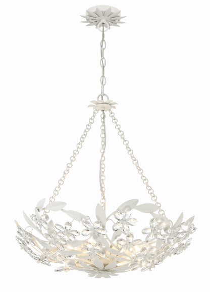 Crystorama Marselle 6 Light Matte White Chandelier MSL-306-MT