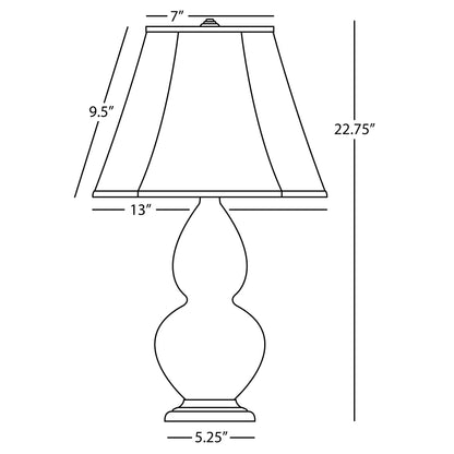 Robert Abbey  Matte Smoky Taupe Small Double Gourd Accent Lamp in Matte Smoky Taupe Glazed Ceramic MST11