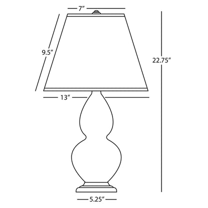 Robert Abbey  Matte Smoky Taupe Small Double Gourd Accent Lamp in Matte Smoky Taupe Glazed Ceramic with Antique Silver Finished Accents MST52