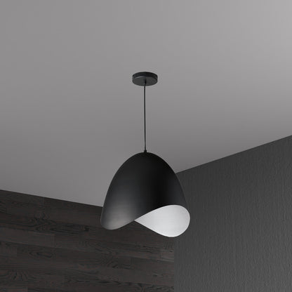 Dainolite 1 Light Pendant, Black Finish MYR-241P-BK